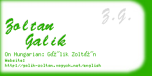 zoltan galik business card